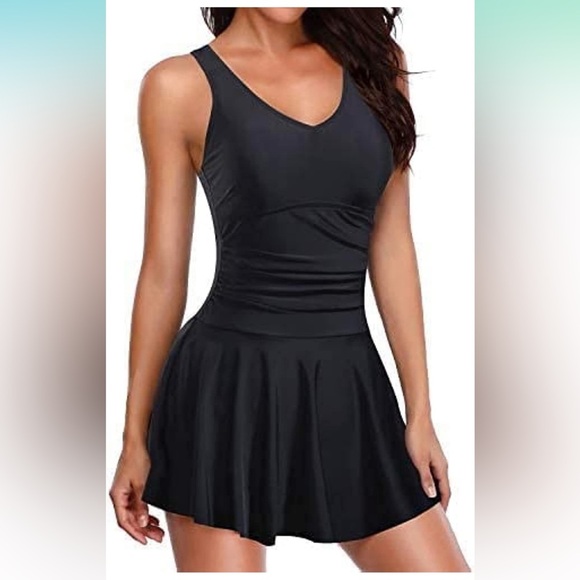Other - 🆕 Tummy Control Swimdress Vintage Bathing Suits Skirt Swimwear